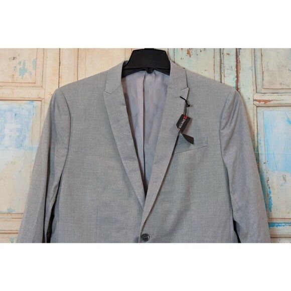 JF J. Ferrar Mens Size 42 Reg Ultra Comfort Slim Fit Suit Jacket Light Gray NWT - Picture 4 of 12